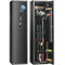 VEVOR 6 Rifles Gun Safe, Rifle Safe με δακτυλικό αποτύπωμα &amp; κλειδαριά ψηφιακού πληκτρολογίου, ντουλάπι αποθήκευσης όπλων με ενσωματωμένο ντουλάπι αποθήκευσης και αφαιρούμενο ράφι αποθήκευσης για πιστόλια &amp; Home Long Gun