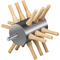 VEVOR Chicken Plucker Drill Attachment Poultry Plucker 18 Finger Inox