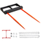 VEVOR 49&quot; Hay Spear, Bale Spears 3000lbs Loading Capacity, Skid Steer Loader Tractor Bucket Attachment with 2 τμχ 17,5&quot; Stabilizer Spears and 60&quot; Chain, Quick Attach Spike Forks