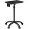 VEVOR Cart Tray Salon, 30&quot;-43&quot; Ρυθμιζόμενος σε ύψος Δίσκος Rolling Salon, Πιάτο τατουάζ ψυχρής έλασης με 5 ρόδες (2 που κλειδώνουν) για SPA Barbershop Clinic, μαύρο