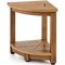 VEVOR Γωνιακός πάγκος ντους, 16,5&quot; Ύψος 12,8&quot; Ακτίνα, Faux Wood Grain Polystyrene, 350 LBS με ράφι αποθήκευσης, Αδιάβροχο, Σκαμπό ντους για εσωτερικό &amp; εξωτερικό ντους, για μπάνιο, σαλόνι