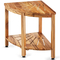 VEVOR Γωνιακός πάγκος ντους Teak, 18,5&quot; Ύψος 15,5&quot; Ακτίνα, 100% Teak Wood Corner Shower Beach, ανθεκτικό στο καλούπι, 500 LBS με ράφι αποθήκευσης, σκαμπό ντους για εσωτερικό &amp; εξωτερικό ντους, για μπάνιο