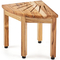 VEVOR Γωνιακός πάγκος ντους Teak, 12,4&quot; Ύψος 11,5&quot; Ακτίνα, 100% Teak Wood Corner Shower Beach, ανθεκτικό στο καλούπι, 300 LBS με ράφι αποθήκευσης, σκαμπό ντους για εσωτερικό &amp; εξωτερικό ντους, για μπάνιο