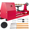 VEVOR Wood Lathe, Woodturning Lathe 14 Inch x 20 Inch , 4 Speed ​​1100/1600/2300/3400 RPM Small Wood Lathe, 220V 400W Woodturning Lathe Machine with Three Chisels and Keys