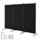 VEVOR Room Divider 3 Panels Fabric Room Privacy Screen for Office Υπνοδωμάτιο Μαύρο