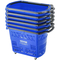VEVOR Plastic Rolling Trolley Shopping Basket On Wheels 6PCS 39L with Handle