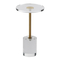 VEVOR Clear Acrylic End Τραπέζι, Ακρυλικό Βοηθητικό Τραπέζι με Στερεά Βάση, 11,9 x 11,9 ιντσών στρογγυλό τραπέζι, 21,4 ιντσών ύψος, για καφέ, ποτό, φαγητό, σνακ που χρησιμοποιείται στο σαλόνι, το υπνοδωμάτιο και το γραφείο