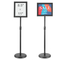 Βάση επιγραφών VEVOR Pedestal, 8,5 x 11 ιντσών κάθετη και οριζόντια ρυθμιζόμενη βάση αφίσας, βαρέως τύπου βάση επιγραφής δαπέδου με στρογγυλή βάση για προβολή, διαφήμιση και εξωτερικό, μαύρο