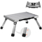 VEVOR Step Stool 1-Step 150KG Χωρητικότητα, Πτυσσόμενη σκάλα από κράμα αλουμινίου, ρυθμιζόμενο ύψος, φορητά σκαμπό για ενήλικες, αντιολισθητικές στιβαρές σκάλες για γραφείο, τροχόσπιτα, μπάνια, υπνοδωμάτια