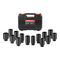 VEVOR Axle Nut Impact Socket Socket 1/2&quot; Drive Deep 6+12 Point 14PCS Metric Socket