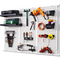 VEVOR Pegboard Wall Organizer 48&quot; x 32&quot;, 495LBS Loading Garage Metal Pegboard Organizer Βάση τοίχου, 37PCS Tool Storage Kit με 3 μανταλάκια, γάντζους, δοχεία αποθήκευσης, ράφια ραφιών για κατάστημα γκαράζ αποθήκης