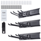 VEVOR Garage Tool Organizer, 600 lbs Max Load Capacity, Wall Mount Yard Garden Storage Rack Organization Heavy Duty με 6 ρυθμιζόμενους γάντζους και 3 ράγες, για εργαλεία κήπου, φτυάρια, ψαλίδια και σωλήνες