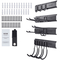 VEVOR Garage Tool Organizer, 600 lbs Max Load Capacity, Wall Mount Yard Garden Storage Rack Organization Heavy Duty με 10 ρυθμιζόμενους γάντζους και 4 ράγες, για εργαλεία κήπου, φτυάρια, ψαλίδια και σωλήνες