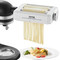 Εξάρτημα ζυμαρικών VEVOR για μίξερ με βάση KitchenAid, σετ ρολού κοπής ζυμαρικών από ανοξείδωτο ατσάλι 3 σε 1 που περιλαμβάνει ρολό φύλλου ζυμαρικών, κόφτη σπαγγέτι και φετουτσίνι, 8 ρυθμιζόμενο πόμολο πάχους Μακαριέρα