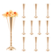 VEVOR 10PCS 43cm/16,9” Ψηλό Βάζο Γάμου Λουλούδι Μεταλλικό Χρυσό Τρομπέτα για Τραπέζια