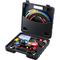 VEVOR 4 Way AC Gauge - Σετ AC Manifold Gauge για ψυκτικό μέσο R134A R22 R12 R410A, μετρητές φρέον με εύκαμπτους σωλήνες 5 ποδών, ζεύκτες, Can Tap Works on Car Auto Freon Charging and Evacuation