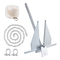 VEVOR Fluke Style Anchor Kit, 13 LBS Άγκυρα γαλβανισμένου θερμού χάλυβα Fluke με αλυσίδα 7,9&#039;, σχοινί 101&#039; και δύο δεσμά 0,4 ιντσών, άγκυρα θαλάσσιου σκάφους για μικρά σκάφη κάτω των 30&#039;, θάλασσες, ποτάμια και ακτές