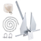 VEVOR Fluke Style Anchor Kit, Άγκυρα Fluke από γαλβανισμένο χάλυβα 8,5 LBS εν θερμώ με αλυσίδα 7,9&#039;, σχοινί 75&#039; και δύο δεσμά 0,4 ιντσών, άγκυρα θαλάσσιου σκάφους για μικρά σκάφη κάτω των 18&#039;, θάλασσες, ποτάμια και ακτές