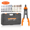 VEVOR Rivet Nut Tool, 16&quot; Rivnut Tool Kit with 13PCS Metric and SAE Mandrels, 186PCS Rivet Nuts, M3, M4, 10-24, M5, M6, 1/4-20, 8-32, 5/16-18, M8 , 3/8-16, M10, M12, 1/2-13, Με θήκη μεταφοράς