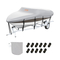 VEVOR Boat Cover, 4880-5640 mm Trailerable Waterproof Cover, 600D Marine Grade PU Oxford, με κάλυμμα κινητήρα και ιμάντες πόρπης, για V-Hull, Tri-Hull, Fish Ski Boat, Runabout, Bass Boat, Grey