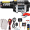 Βαρούλκο VEVOR 12V 4000 lb με ασύρματο τηλεχειριστήριο, ηλεκτρικό βαρούλκο με καλώδιο από ανθεκτικό χάλυβα μήκους 10 m 32,8 ποδιών