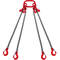 VEVOR 1/4&quot; x 5&#039; Chain Sling 4 Legs G80 Lifting Chain with Grab Hooks 6600 lbs