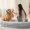 VEVOR Human Dog Bed 72x48x10 in Large Human Size Skill Beuable Faux Rabbit Fur