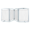 VEVOR Free Standing Dog Gate 32x96,5 ιντσών Ανεξάρτητη Πύλη Pet Πτυσσόμενη Λευκή