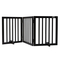 VEVOR Free Standing Dog Gate 24x60 ιντσών Ανεξάρτητη πύλη Pet Πτυσσόμενη καφέ