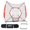 VEVOR 7x7 ft Baseball Softball Practice Net, φορητό δίχτυ προπόνησης μπέιζμπολ για χτύπημα μπαταριών, βοηθήματα προπόνησης με εξοπλισμό μπέιζμπολ backstop με πλαίσιο τόξου, τσάντα μεταφοράς και ζώνη κρούσης