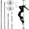 VEVOR Professional Dancing Pole, Spinning Static Dancing Pole Kit, Φορητό αφαιρούμενο κοντάρι, 45mm βαρέως τύπου κοντάρι από ανοξείδωτο ατσάλι, κοντάρι γυμναστικής με ρυθμιζόμενο ύψος, για γυμναστική στο σπίτι στο σπίτι, ασημί