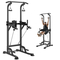 VEVOR Power Tower Dip Station, 10-επίπεδα ρυθμιζόμενο ύψος βάσης Pull Up Bar, Πολυλειτουργικό Γυμναστήριο Home Gym Strength Training Fitness Fitness εξοπλισμός με ρυθμιζόμενη πλάτη 7 επιπέδων, PU Ebow Pads, 440LBS