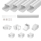 VEVOR Mini Split Line Set Cover 76,2mm W 4830mm L, PVC Διακοσμητικό κάλυμμα γραμμής σωλήνων για κλιματιστικό με 4 ευθείες αγωγούς &amp; πλήρη εξαρτήματα Εύκολη εγκατάσταση, Βάφεται για αντλίες θερμότητας, Λευκό