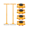 VEVOR Machine Skate 13228 lbs 6T Machinery Skate Dolly με λαβή περιστροφή 360°