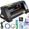 VEVOR Vinyl Cutter, 375mm Vinyl Plotter, LED Screen Plotter Cutter, Ημιαυτόματο ενσωματωμένο οπτικό μάτι, συμβατό με λογισμικό SignCut για Mac και Windows System Desktop Design