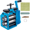 VEVOR Rolling Mills 3&quot;/76mm Μηχανή ελατηρίου κοσμημάτων Αναλογία μετάδοσης κίνησης 1:2,5 Wire Roller Mills 0,1-7mm Πάχος πρέσας Χειροκίνητος Συνδυασμός έλασης για μεταλλικό φύλλο κοσμήματος Τετράγωνο ημικύκλιο σχέδιο