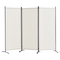VEVOR Room Divider 3-Panel Πτυσσόμενη οθόνη Privacy Fabric partition Office Λευκό