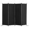VEVOR Room Divider 4-Panel Πτυσσόμενη οθόνη Privacy Fabric Partition Office Μαύρο