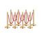 VEVOR 8 τμχ Gold Stanchion Post 6 Red Velvet Ropes Sand Injection Hollow Base