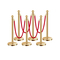 VEVOR 6 τεμ Gold Stanchion Post 4 Red Velvet Ropes Sand Injection Hollow Base