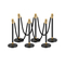 VEVOR 6 τμχ Stanchion Post με 4 μαύρα βελούδινα σχοινιά Sand Injection Hollow Base