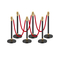 VEVOR 6 τμχ Stanchion Post με 4 Red Velvet Σχοινιά &amp; Sand Injection Hollow Base
