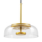 GloboStar® CHARLOTTE 00742 Μοντέρνο Κρεμαστό Φωτιστικό Καμπάνα CREE LED 5W 500lm 180° AC 85-265V IP20 Θερμό Λευκό 2700K Διάφανο Γυαλί με Χρυσό Μέταλλο - Μ23 x Π23 x Υ23cm - 2 Xρόνια Εγγύηση