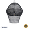 GloboStar® KENTUCKY 01912 Vintage Κρεμαστό Φωτιστικό Πλέγμα Μονόφωτο 1 x E27 IP20 Μαύρο Μέταλλο - Μ60 x Π60 x Υ70cm