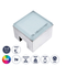 GloboStar® CYBOLITHOS 60948 Χωνευτό Φωτιστικό Σποτ Δαπέδου LED 2W 200lm 120° DC 24V Αδιάβροχο IP68 IK06 Μ10 x Π10 x Υ8cm RGB Dimmable - Tempered Γαλακτερό Γυαλί & Ανοξείδωτο Ατσάλι - Bridgelux Chip - 3 Χρόνια Εγγύηση