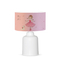 GloboStar® BALLERINA 204-0029 Παιδικό Eπιτραπέζιο Φωτιστικό Φιγούρα Μονόφωτο 1 x E27 IP20 Ροζ Ύφασμα - Μ24 x Π24 x Υ32cm
