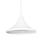 GloboStar® BELFRY 203-0079 Μοντέρνο Κρεμαστό Φωτιστικό Καμπάνα Μονόφωτο 1 x E27 IP20 Λεύκο Πλαστικό - Μ29.5 x Π29.5 x Υ21cm