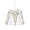 GloboStar® JUTE 203-0091 Μοντέρνο Κρεμαστό Φωτιστικό Σχοινί Μονόφωτο 1 x E27 IP20 Λευκό Πλαστικό με Μπεζ Σχοινί - Μ30 x Π30 x Υ23cm