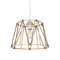 GloboStar® JUTE 203-0092 Μοντέρνο Κρεμαστό Φωτιστικό Σχοινί Μονόφωτο 1 x E27 IP20 Μπεζ Πλαστικό με Μπεζ Σχοινί - Μ30 x Π30 x Υ23cm