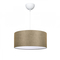 GloboStar® LOFTY 204-0090 Μοντέρνο Κρεμαστό Φωτιστικό Kαπέλο Μονόφωτο 1 x E27 IP20 Μπεζ Ύφασμα -Μ38 x Π38 x Υ70cm